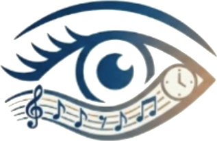 Eye Remembering — an eye over a musical staff with a clock